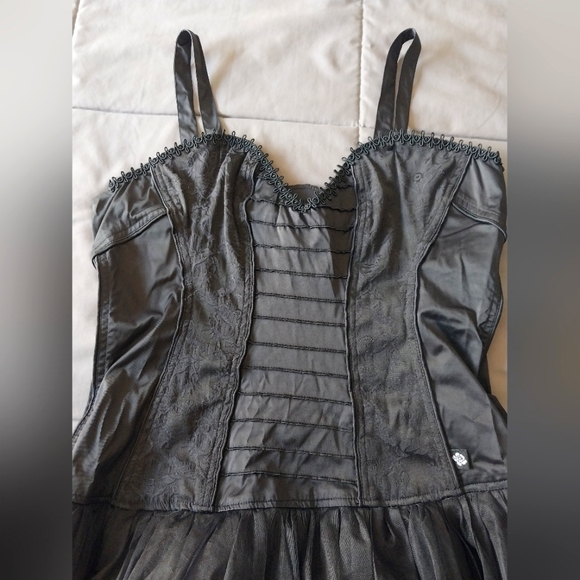 Vintage Y2K Tripp nyc black brocade tutu skirt dress - Picture 3 of 8